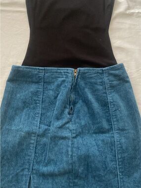 PacSun Teal Blue Corduroy Pencil Skirt